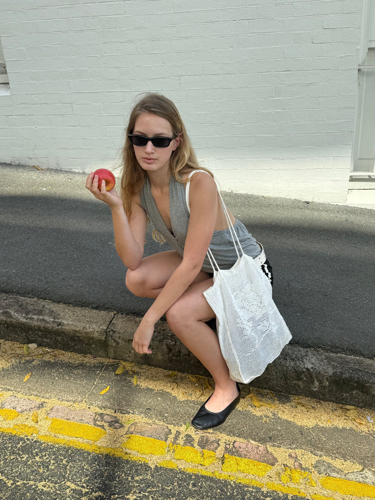 THE ROSE CROCHET BAG - DOVE