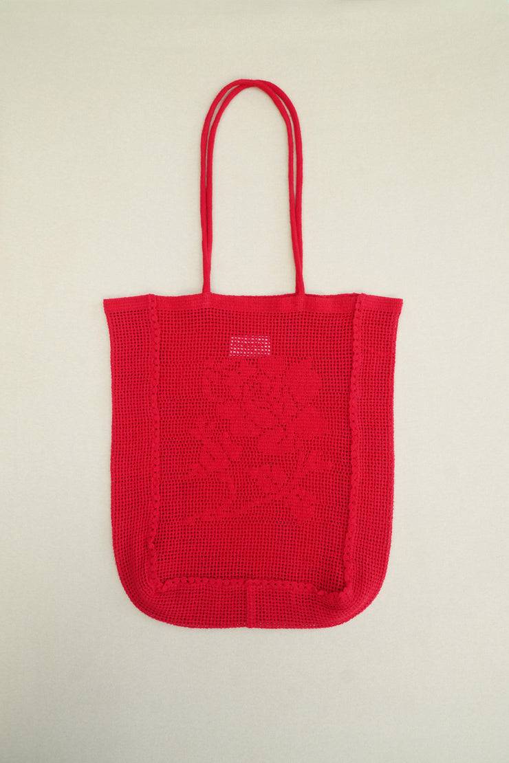 THE ROSE CROCHET BAG - RUBY