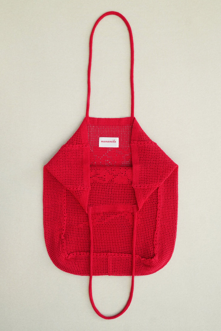 THE ROSE CROCHET BAG - RUBY