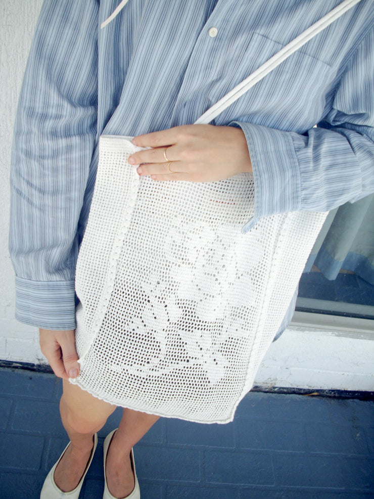 THE ROSE CROCHET BAG - DOVE