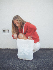 THE ROSE CROCHET BAG - DOVE