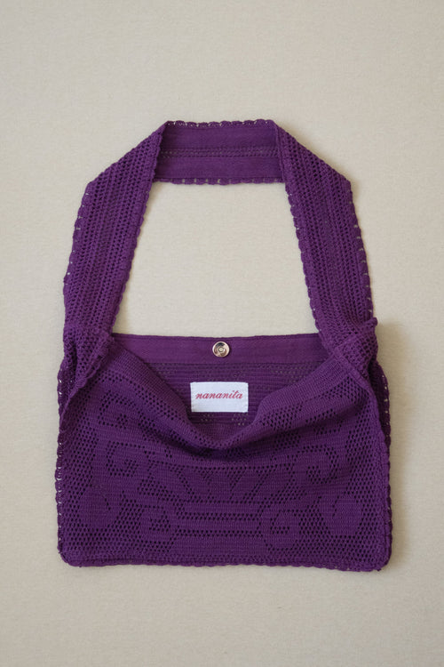 Fountain Crochet Bag - Plum