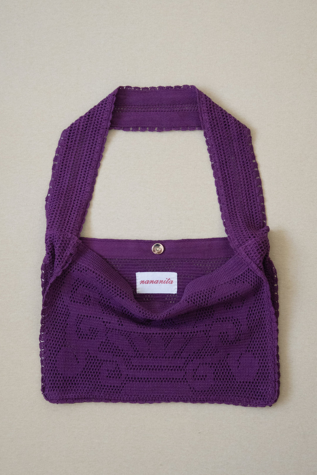 NANANITA FOUNTAIN CROCHET BAG バッグ Fountain Crochet Bag - Plum – Nananita