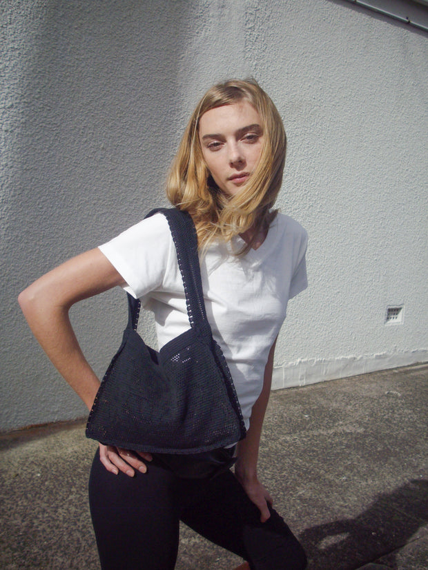 Fountain Crochet Bag - Black – Nananita